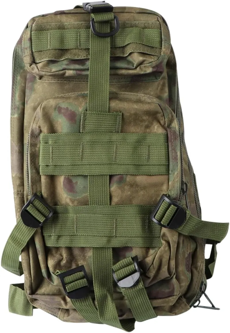 POPETPOP Camouflage Backpack for Men Lightweight Rucksack Hiking Bag Straps for Outdoor Adventures Camping Trekking Travel Capacity Green Camo