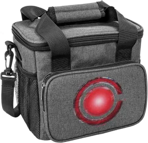 Popfunk Justice League Movie Cyborg Logo Soft Insulated Cooler Bag, Large Lunch Bag, Lightweight, Thermal and Reusable for Office, Picnic, Beach