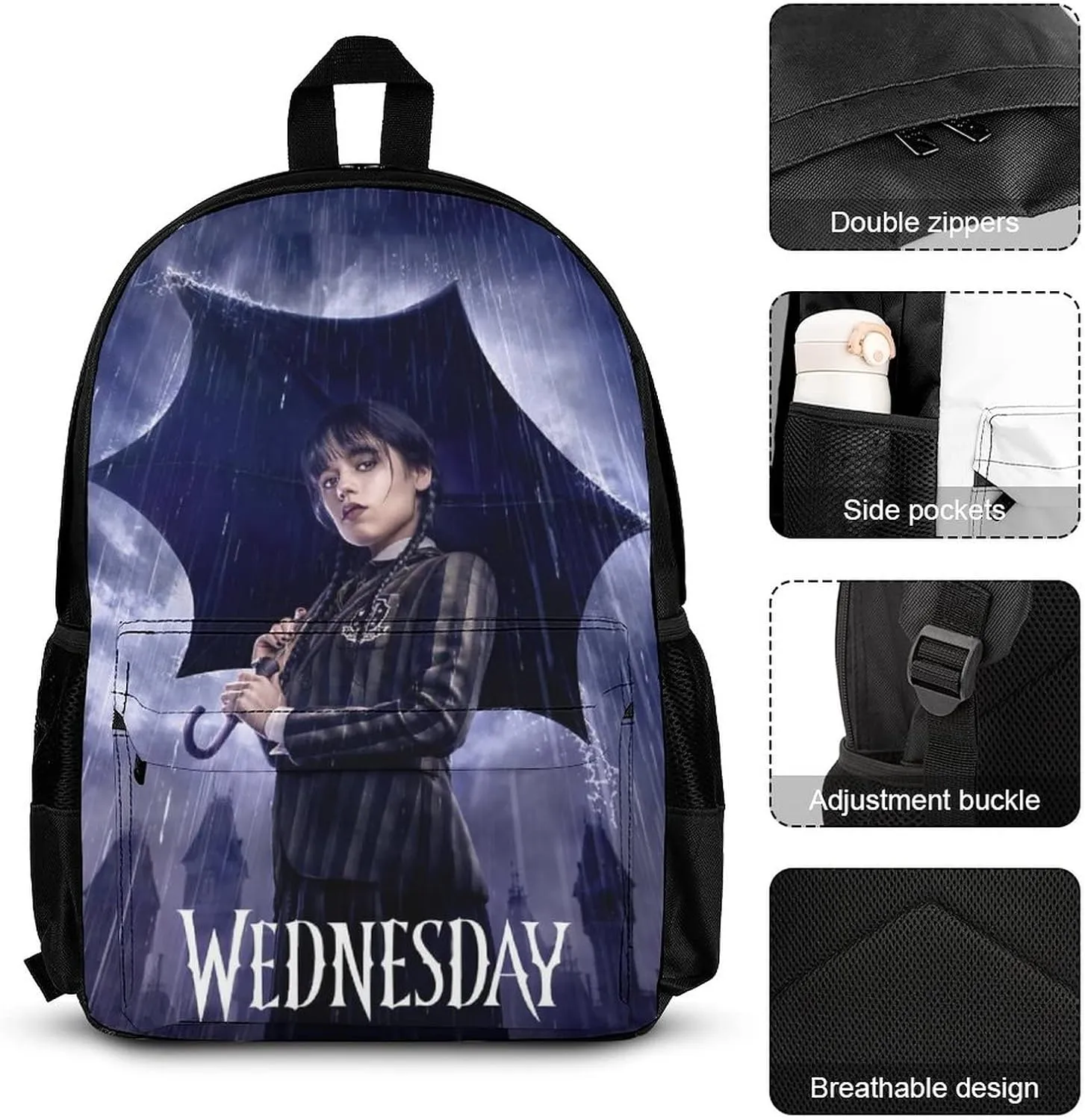 Portable Backpack Insulated Lunch Bag Pencil Case 3 Piece Set For Men Teen Backpack Rucksack Insulated Lunch Bag Pencil Bag 3-Piece Set