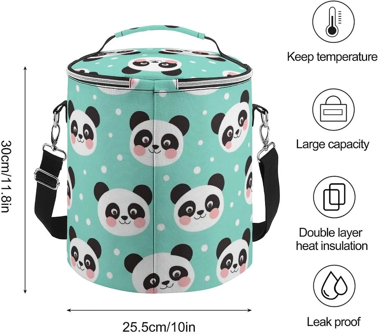 Portable Collapsible Cooler Bags with Leak-Proof Liner, Small Camping Ice Chest