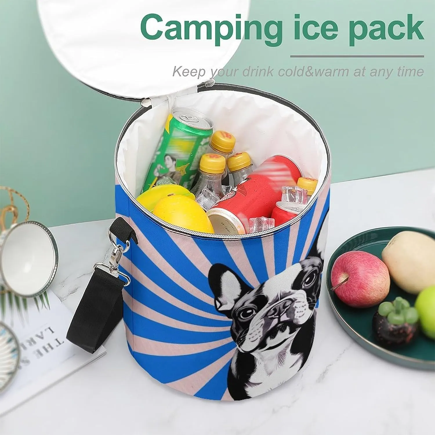 Portable Cooler Bags with Adjustable Shoulder Straps Fit BBQ, Camping, Outdoor