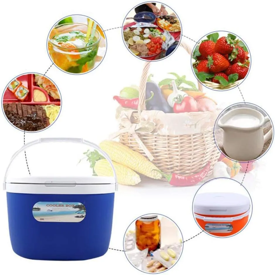 Portable Insulated Cooler Box for Outdoor, Camping, Hiking, Travel, Picnic