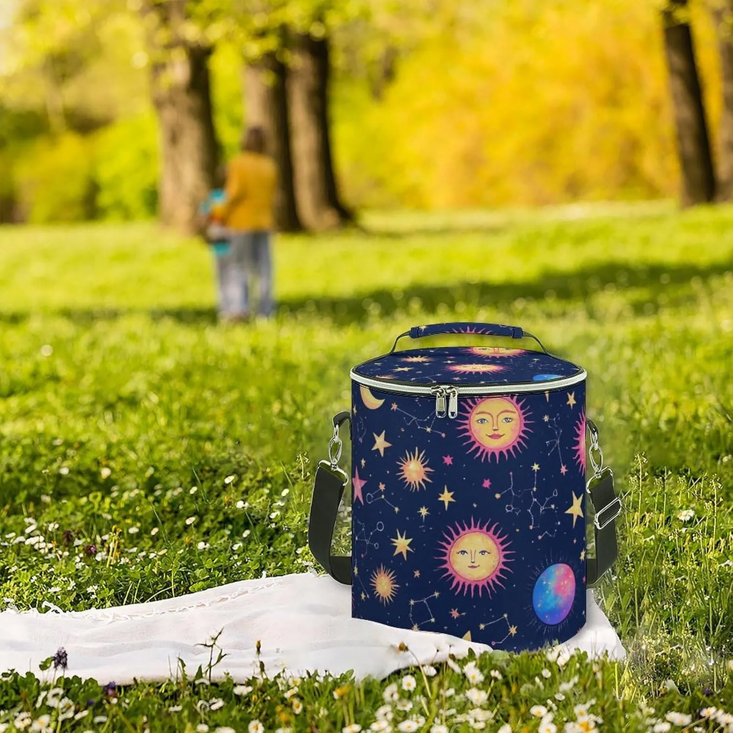 Portable Leak-Proof Cooler Bag with Sturdy Zipper and Handle for Outdoor Use