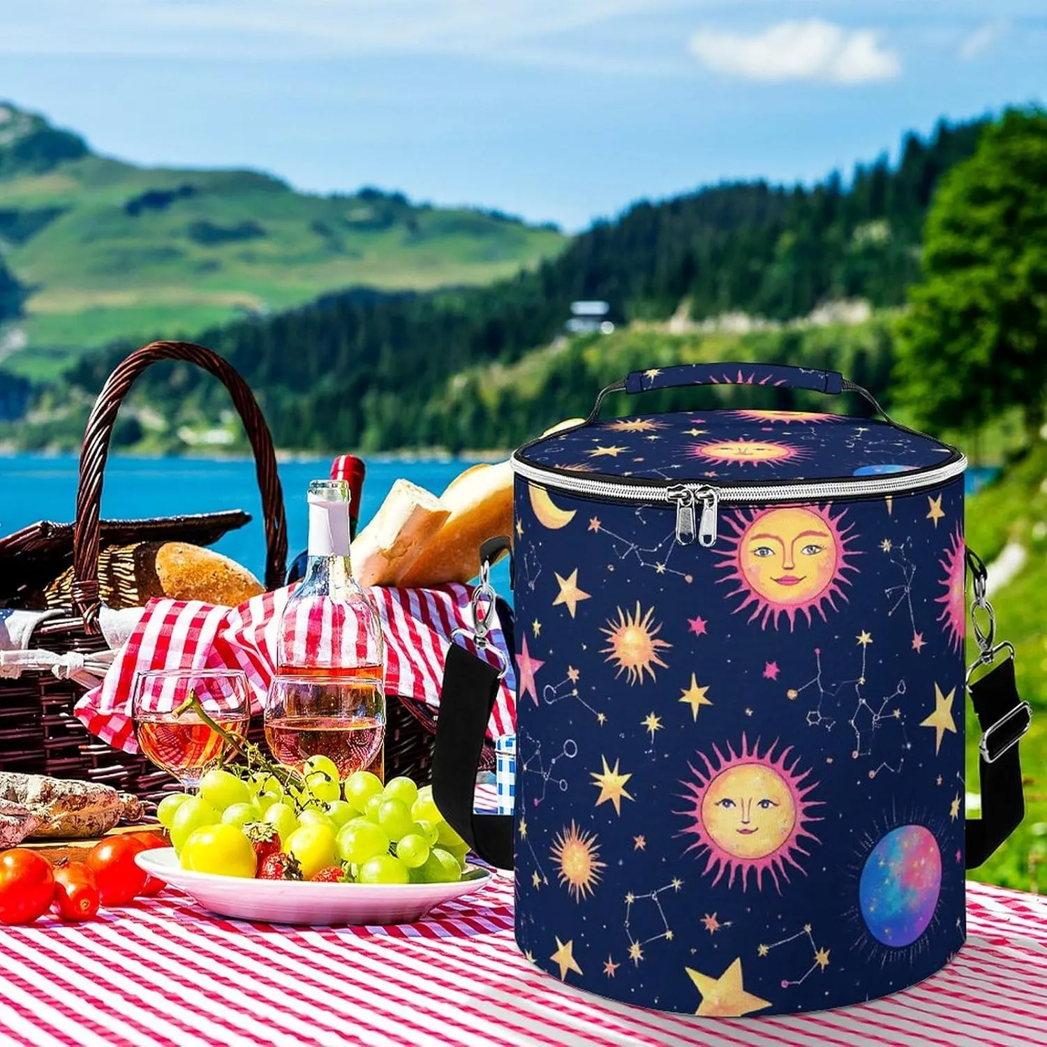 Portable Leak-Proof Cooler Bag with Sturdy Zipper and Handle for Outdoor Use
