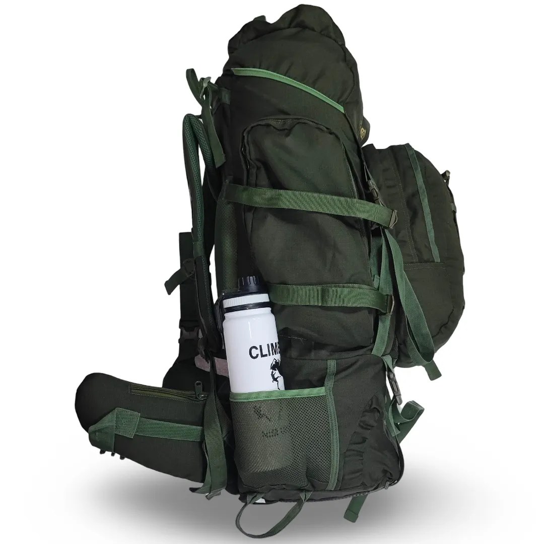 PRAGO - Rucksack Bag (120L) with Detachable Day Pack (95 25L) – Solid Build Quality – Green