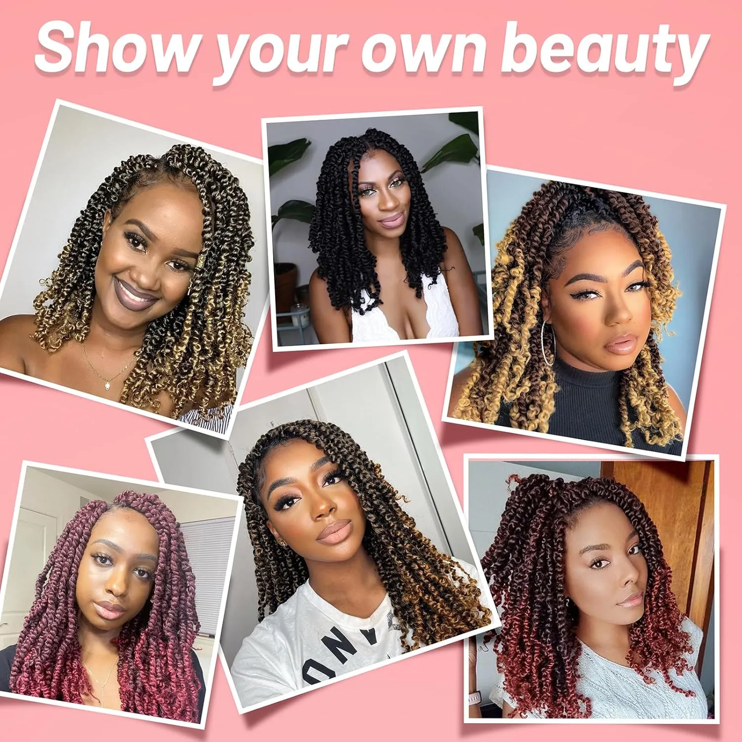 Pre Passion Twist Crochet Hair: Water Wave Pre Looped Crochet Twist Hair 14 Inch Pre Twist Passion Twist Hair 1B/30/27