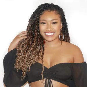 Pre Passion Twist Crochet Hair: Water Wave Pre Looped Crochet Twist Hair 14 Inch Pre Twist Passion Twist Hair 1B/30/27