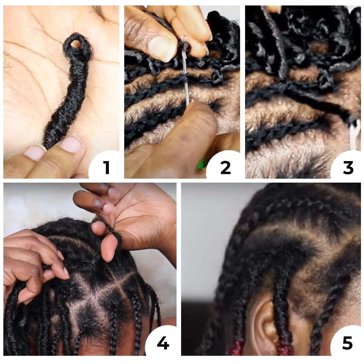 Pre-Twisted Passion Twist Crochet Hair for Black Women Passion Twist Hair Pre Looped Bohemian Braids 6 Inch 8 Packs Ombre Black to Brown Short Bob Curly Crochet Braiding Hair Extensions(6"-8P T30)