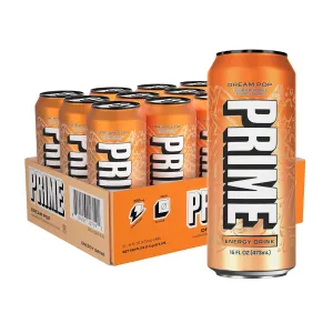 PRIME Energy DREAMPOP, Zero Sugar Energy Drink, 200mg Caffeine and 300mg of Electrolytes for Hydration, for Hydration, Vegan, Gluten Free,16 Fluid Ounce, 12 Pack
