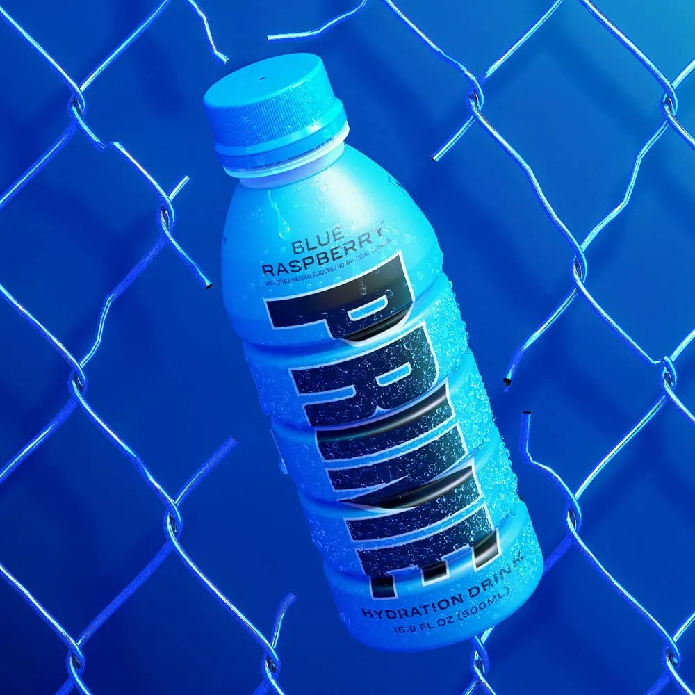 PRIME Hydration BLUE RASPBERRY | Sports Drinks | Electrolyte Enhanced for Ultimate Hydration | 250mg BCAAs | B Vitamins | Antioxidants | 2g Of Sugar | 16.9 Fluid Ounce | 12 Pack