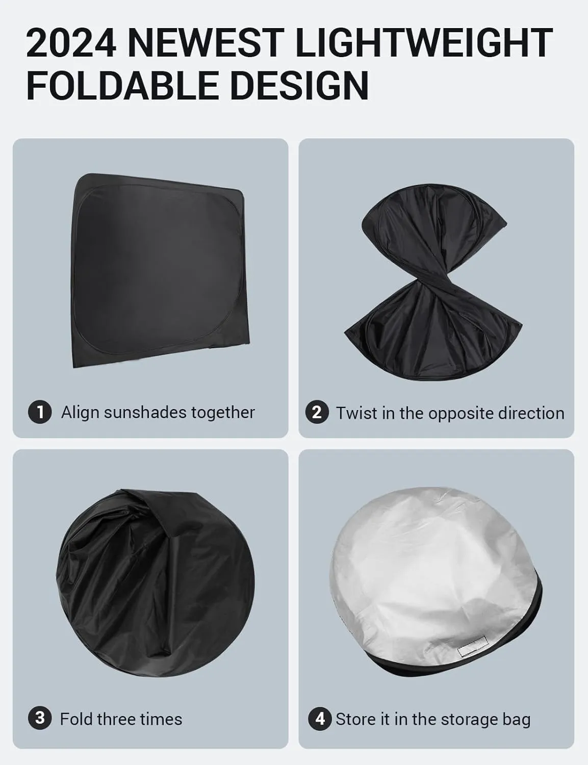 Proadsy 2025 Upgrade Front Windshield Sun Shade Foldable Sunshade Protector Custom Fit 2022 2021 2020 2019 2018 2017 Honda CRV SUV, LX, EX, EX-L, EX-L Navi, Touring Accessories