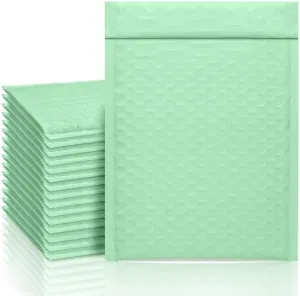 ProLine #0 6x10 inches Extra Wide Light Green Poly Bubble Mailers Padded Envelopes Shipping Bags (100)