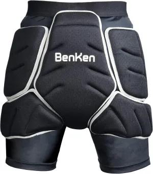Protective Padded Shorts, SBR 3D EVA Impact Protective Gear for Snowboard Skate and Ski Cycling Underwear Shorts Black