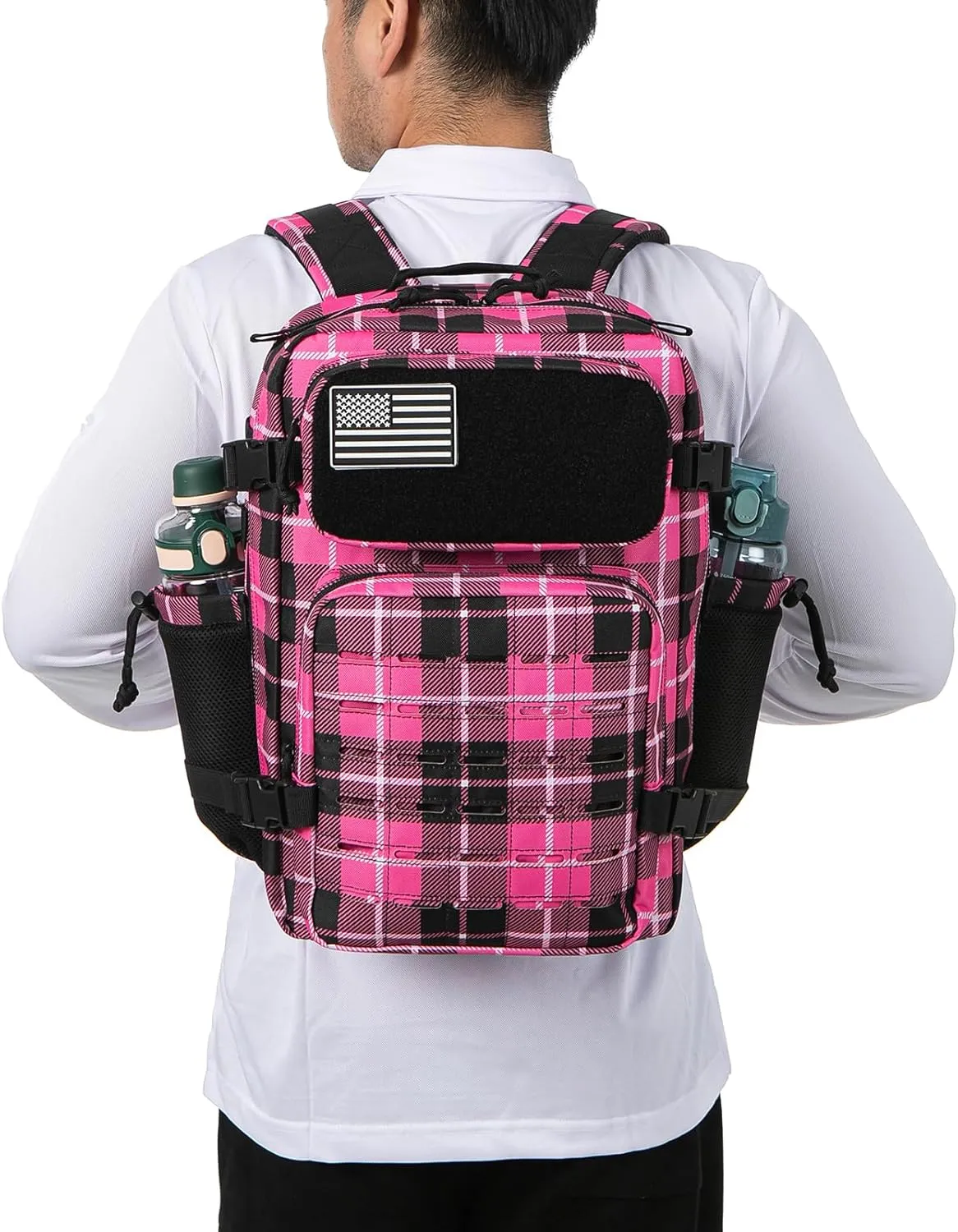 QT&QY 25L/35L/45L Military Tactical Backpack For Men Molle Daypack 3 Day Bug Out Bag Hiking Rucksack With Bottle Holder