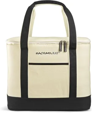 Rachael Ray Insulated Thermal Canvas Tote, Ivory