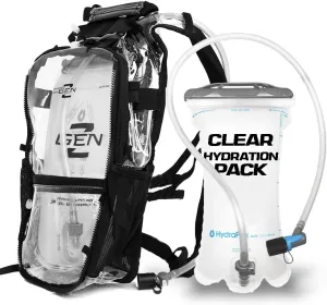 RaveRunner® Clear Hydration Pack | Rave Hydration Pack, Festival Water Bag, Hydropack Rave, Anti Theft