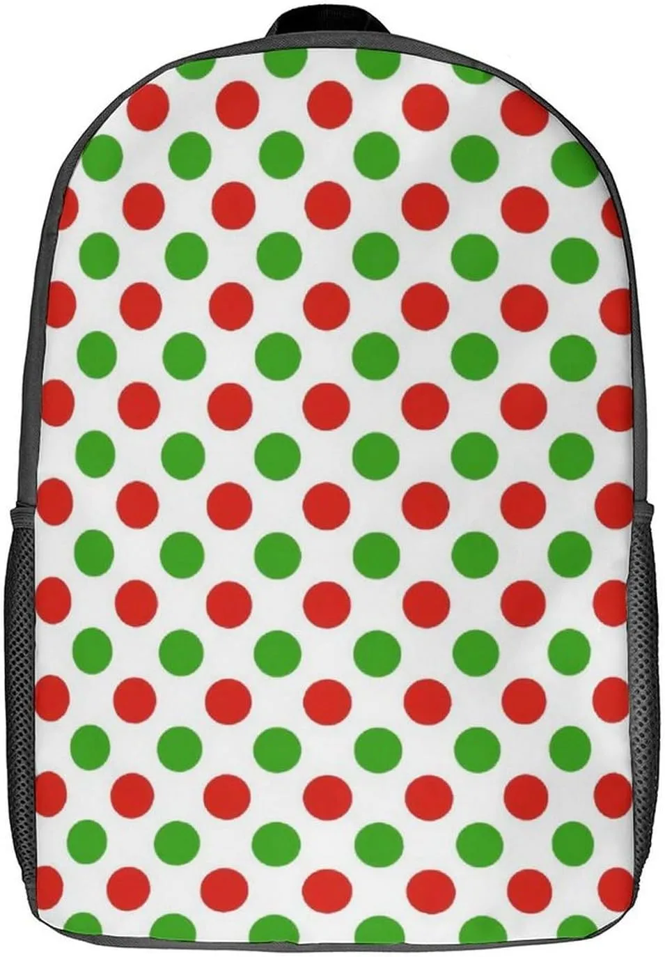 Red Green Polka Dots Backpack Lightweight Waterproof Backpacks Laptop Backpack for Unisex Casual Travel Daypacks Large Capacity