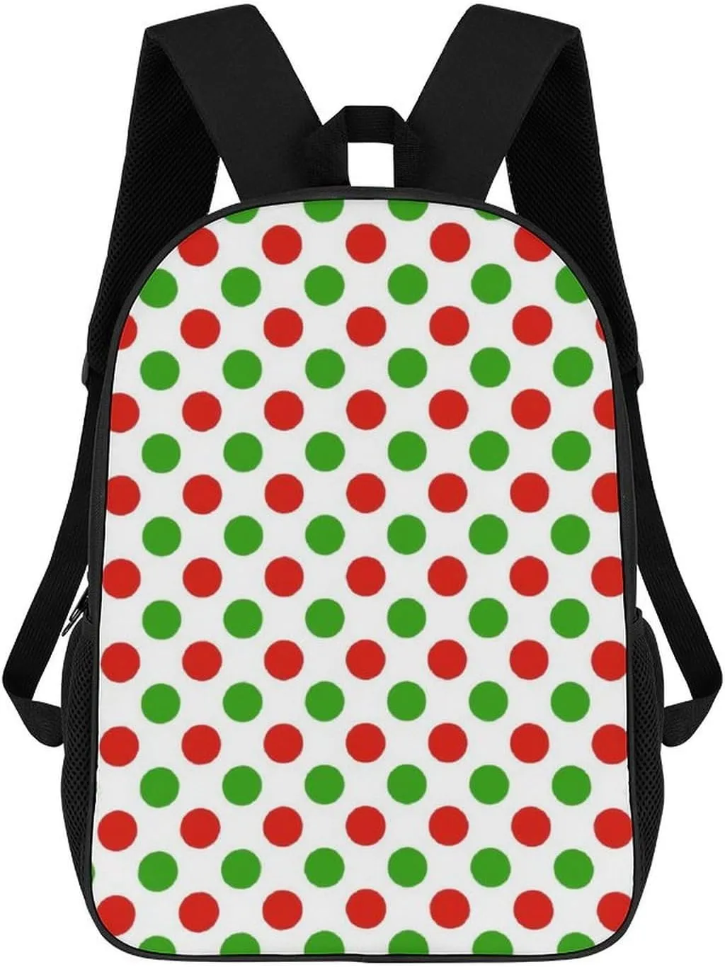 Red Green Polka Dots Backpack Lightweight Waterproof Backpacks Laptop Backpack for Unisex Casual Travel Daypacks Large Capacity