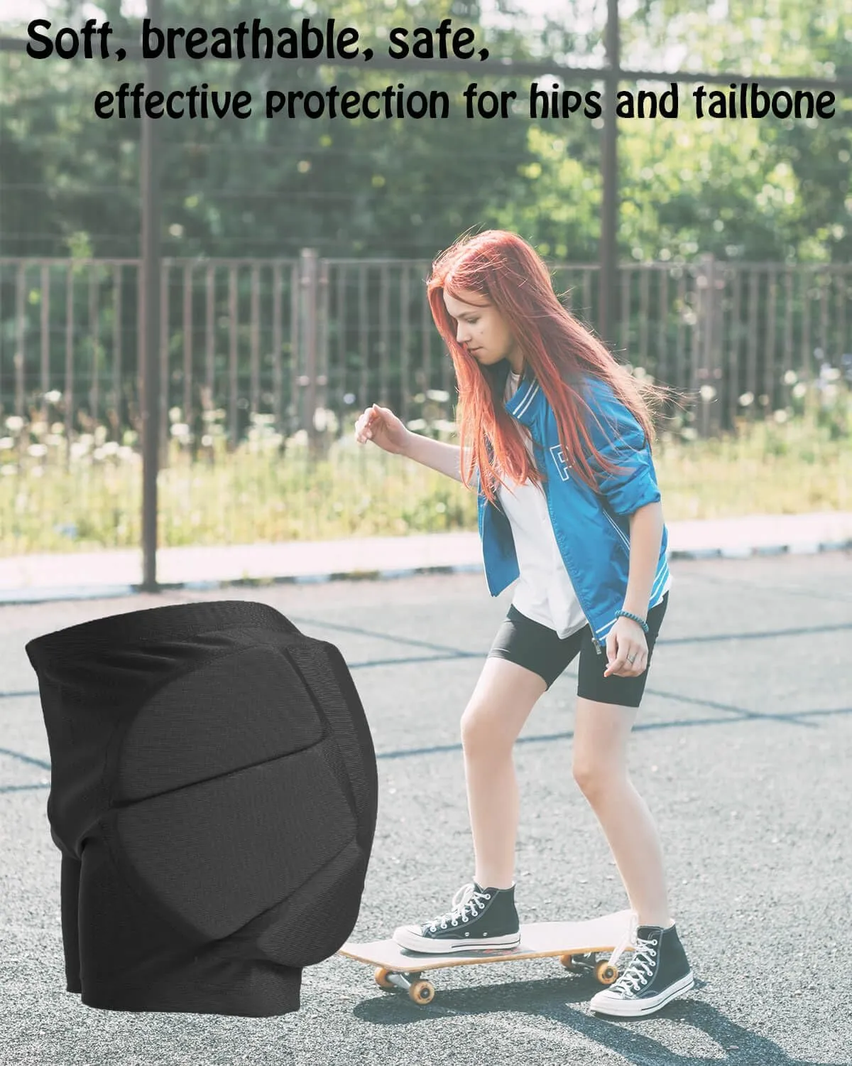 Reomoto Kids Hip Protection Pads Shorts Skiing Skating Snowboard Hip Protection Pads for Teenagers