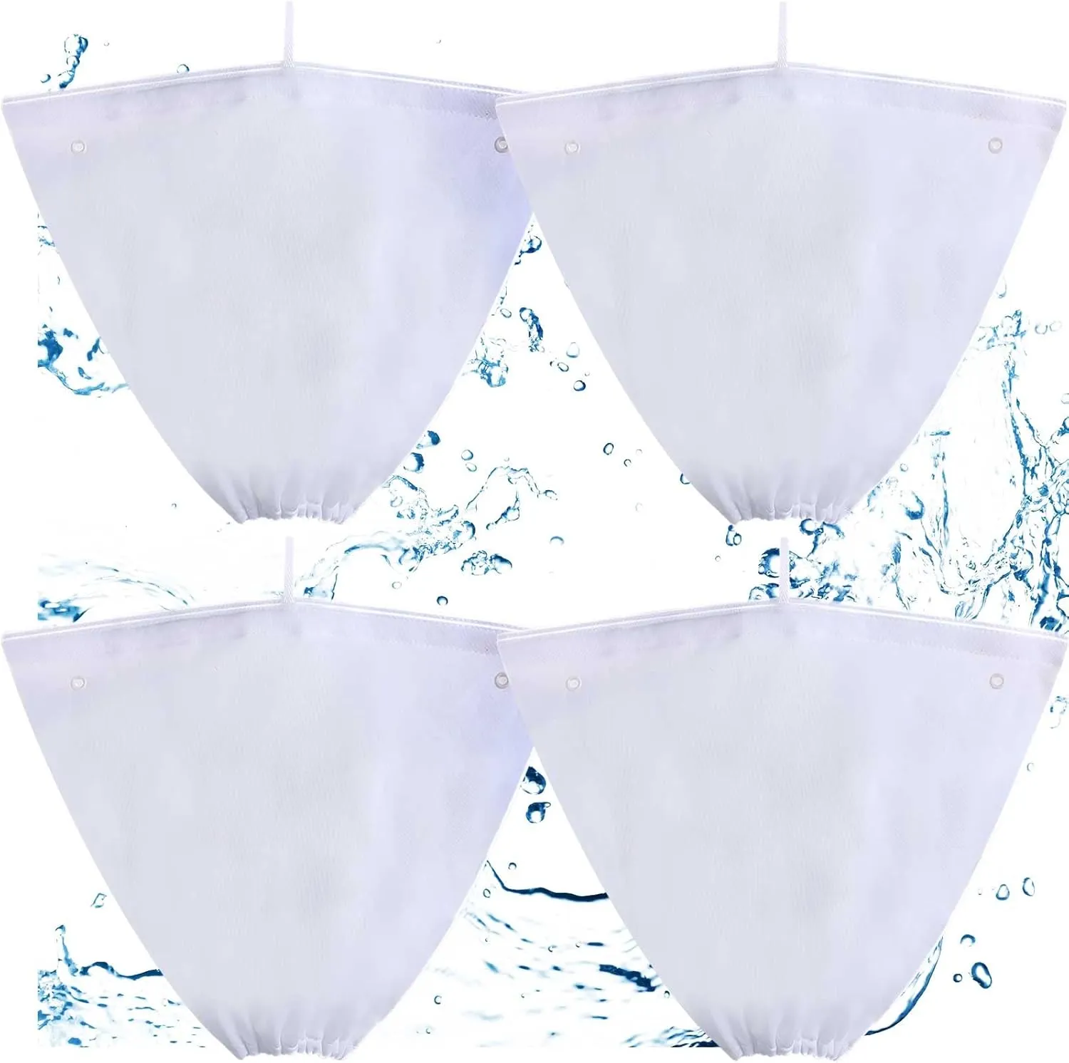 Riakrum 4 Pcs Pool Cleaner Fine Filter Bag Pool Spa Part Replacement Compatible with Aquabot Products 8114 Wheeled Aquabot Cleaners S2-40 S2-50 Pura 4X Pura 5X Pura S2-4x Pura S2-4xi Pura S2-5x