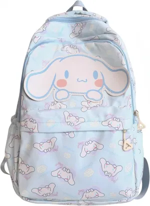 Roffatide Anime All Over Print Casual Backpack Laptop Backpack Travel Hiking Rucksack Blue