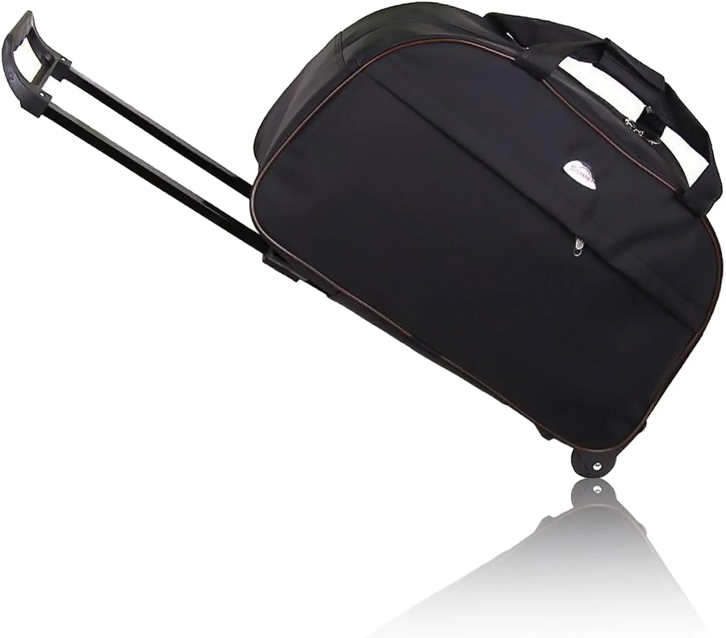 Rolling Duffle Bag 24" Rolling Wheeled Trolley Bag Tote Carry On Luggage Travel Duffel Bags (Black)