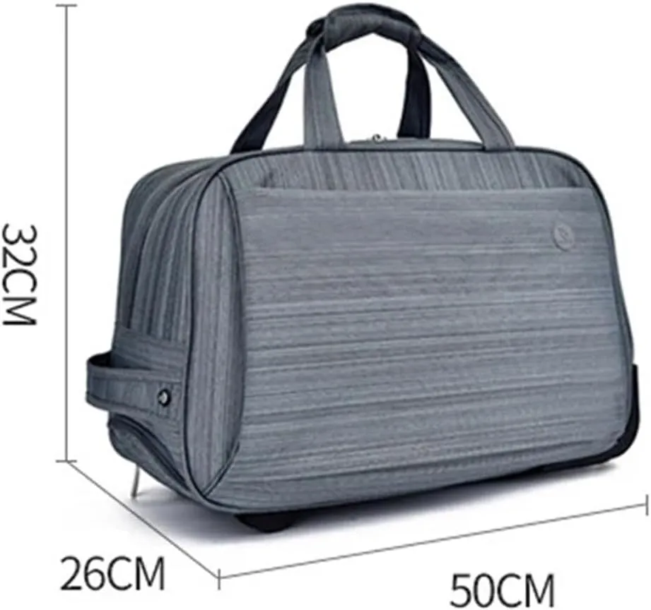 Rolling Duffle Bag with Wheels Travel Trolley Bag Women Rolling Luggage Bags On Wheels Men Travel Suitcase Carry On Luggage Bags Business Wheeled Bags(Brown)