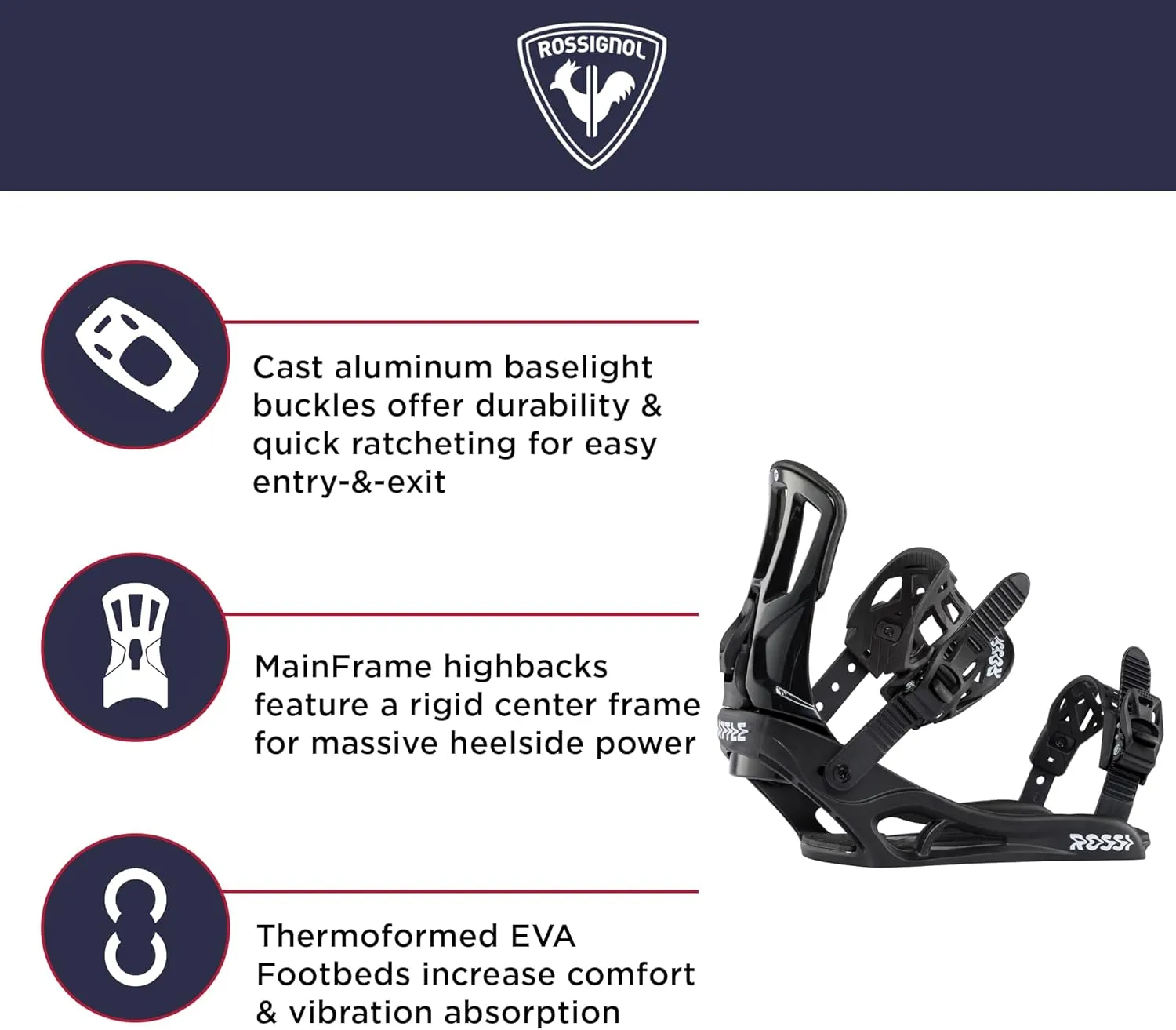 Rossignol Battle - Snowboard Binding for Men and Women