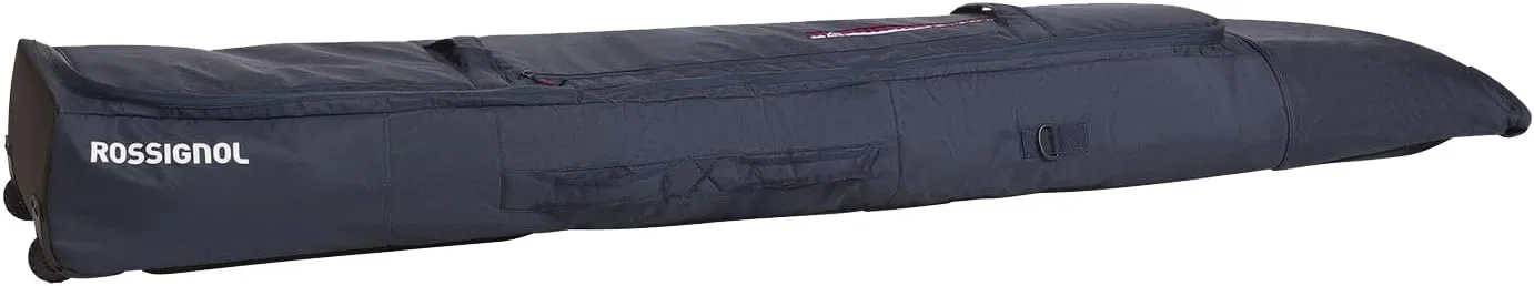 Rossignol Strato Ext - Padded, Wheeled Ski Bag - For 2 Pairs Alpine Skis, 170-220cm