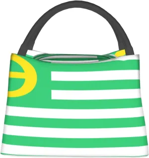 Rqwaaed Ecology Flag Large Collapsible Insulated Cooler Bag - Leakproof Lunch Tote for Adults