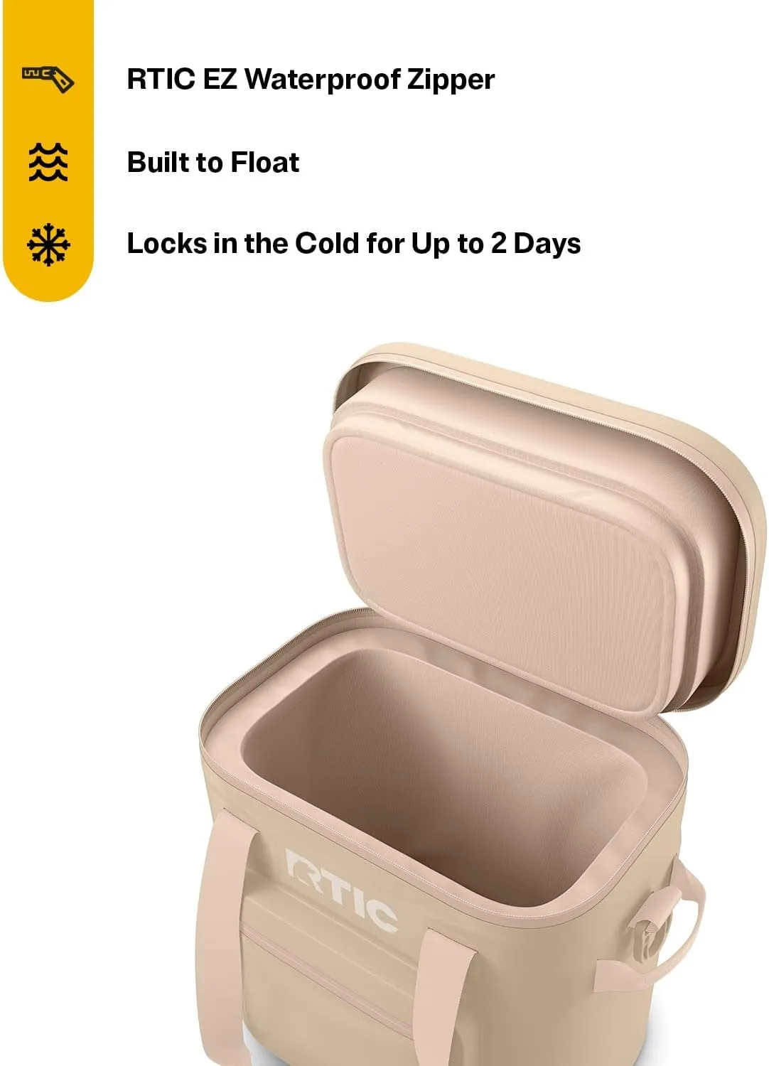 RTIC 20 Can Ultra-Tough Soft Cooler Pro, Insulated, Waterproof, Leak Proof, Portable Floating Bag for Beverage, Drink, Lunch, Outdoor, Beach, Car,Camping, Picnic, Fishing, Boat