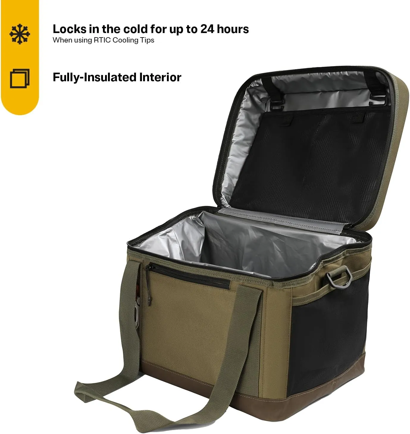 RTIC 28 Can Everyday Cooler, Soft Sided Portable Insulated Cooling for Lunch, Beach, Drink, Beverage, Travel, Camping, Picnic, for Men and Women