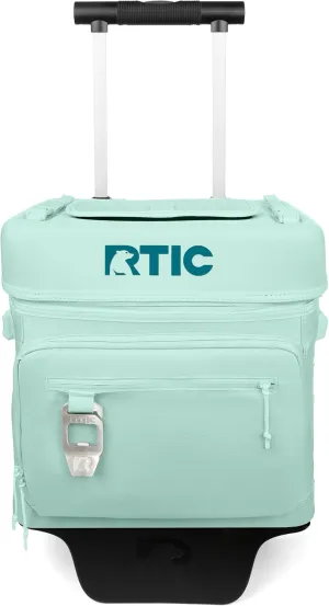 RTIC 40 Can Everyday Wheeled Cooler, Soft Sided Insulated Portable Rolling Collapsible Cooler Bag with Wheels and Handle for Outdoor, Beach, Camping, Sports, Travel, Leakproof
