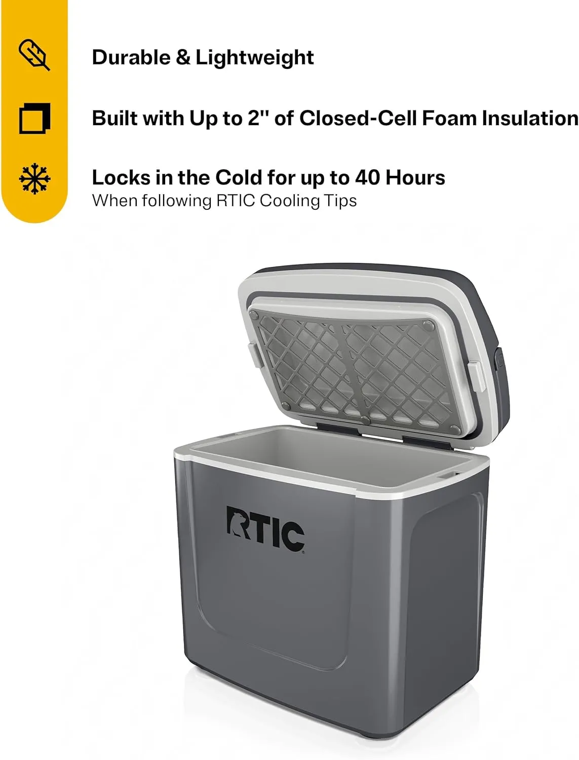 RTIC 8 QT Road Trip Personal Cooler, Small, Compact, Insulated, Portable Ice Chest Box for Food, Drink, Beverage, Beach, Camping, Picnic, Fishing, Boat, 12-Can Capacity