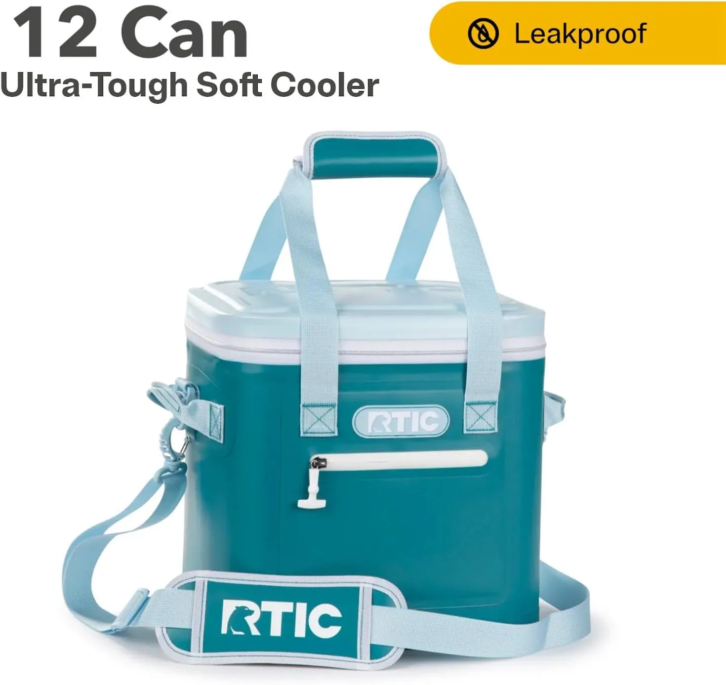 RTIC Ultra-Tough Soft Cooler 12 Can, Insulated Bag Portable Ice Chest for Lunch, Beach, Drink, Beverage, Travel, Camping, Picnic, Car, Trips, Floating Cooler Leak-Proof with Zipper