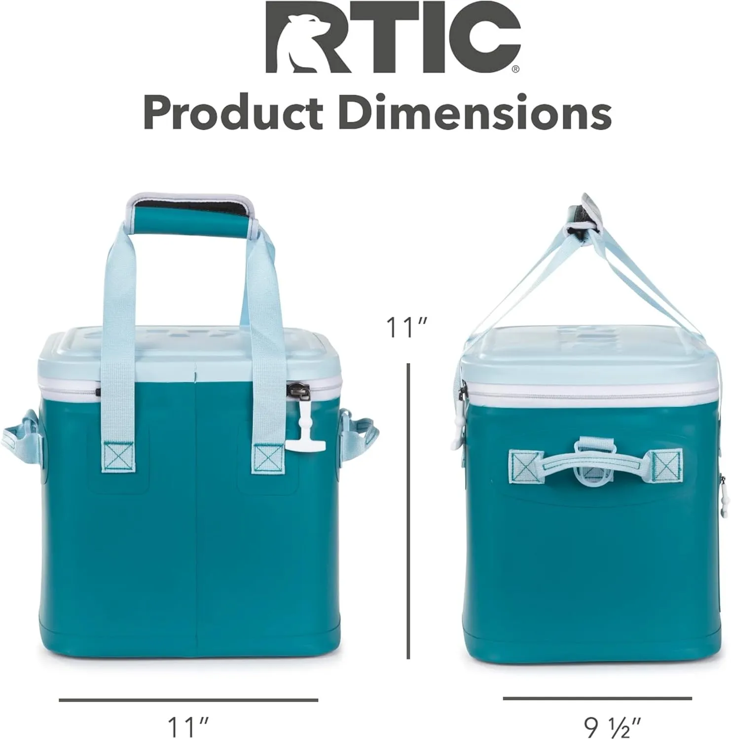 RTIC Ultra-Tough Soft Cooler 12 Can, Insulated Bag Portable Ice Chest for Lunch, Beach, Drink, Beverage, Travel, Camping, Picnic, Car, Trips, Floating Cooler Leak-Proof with Zipper