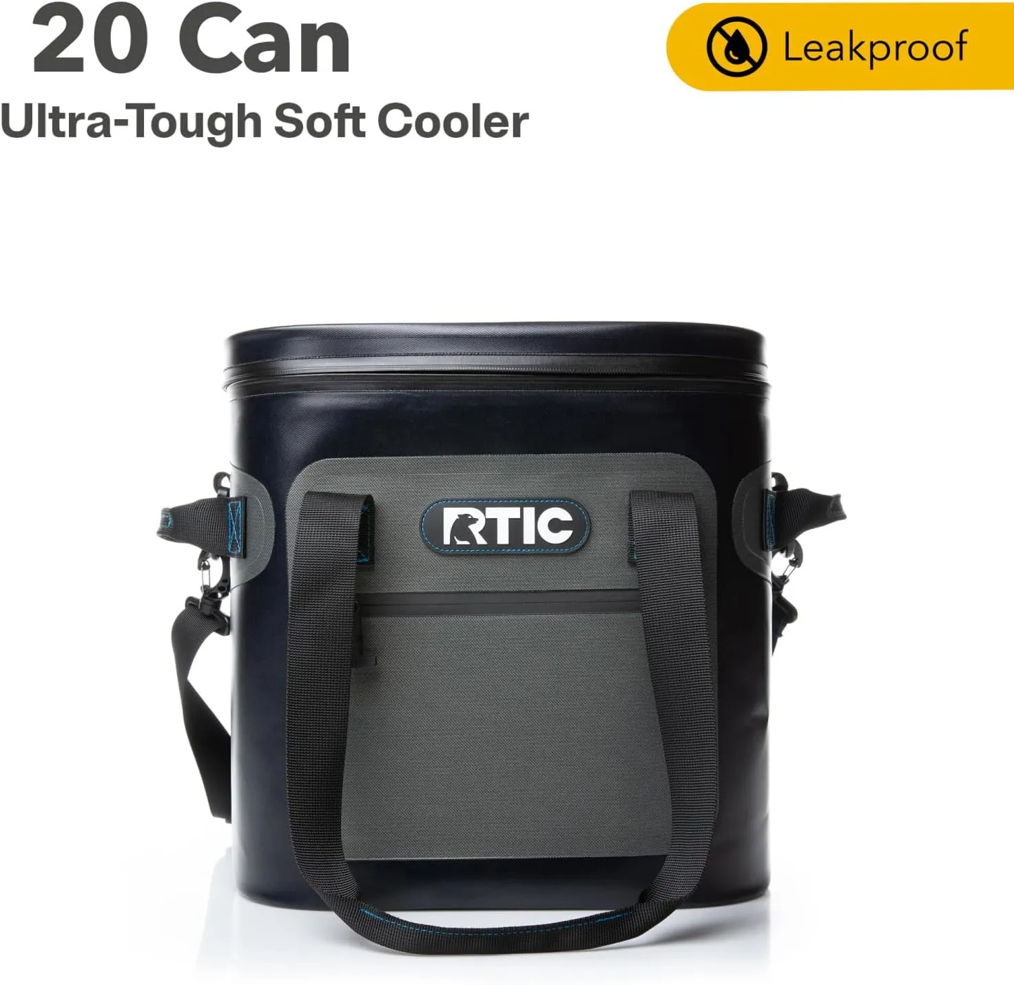 RTIC Ultra-Tough Soft Cooler 20 Can, Insulated Bag Portable Ice Chest Box for Lunch, Beach, Drink, Beverage, Travel, Camping, Picnic, Car, Trips, Floating Cooler Leak-Proof with Zipper