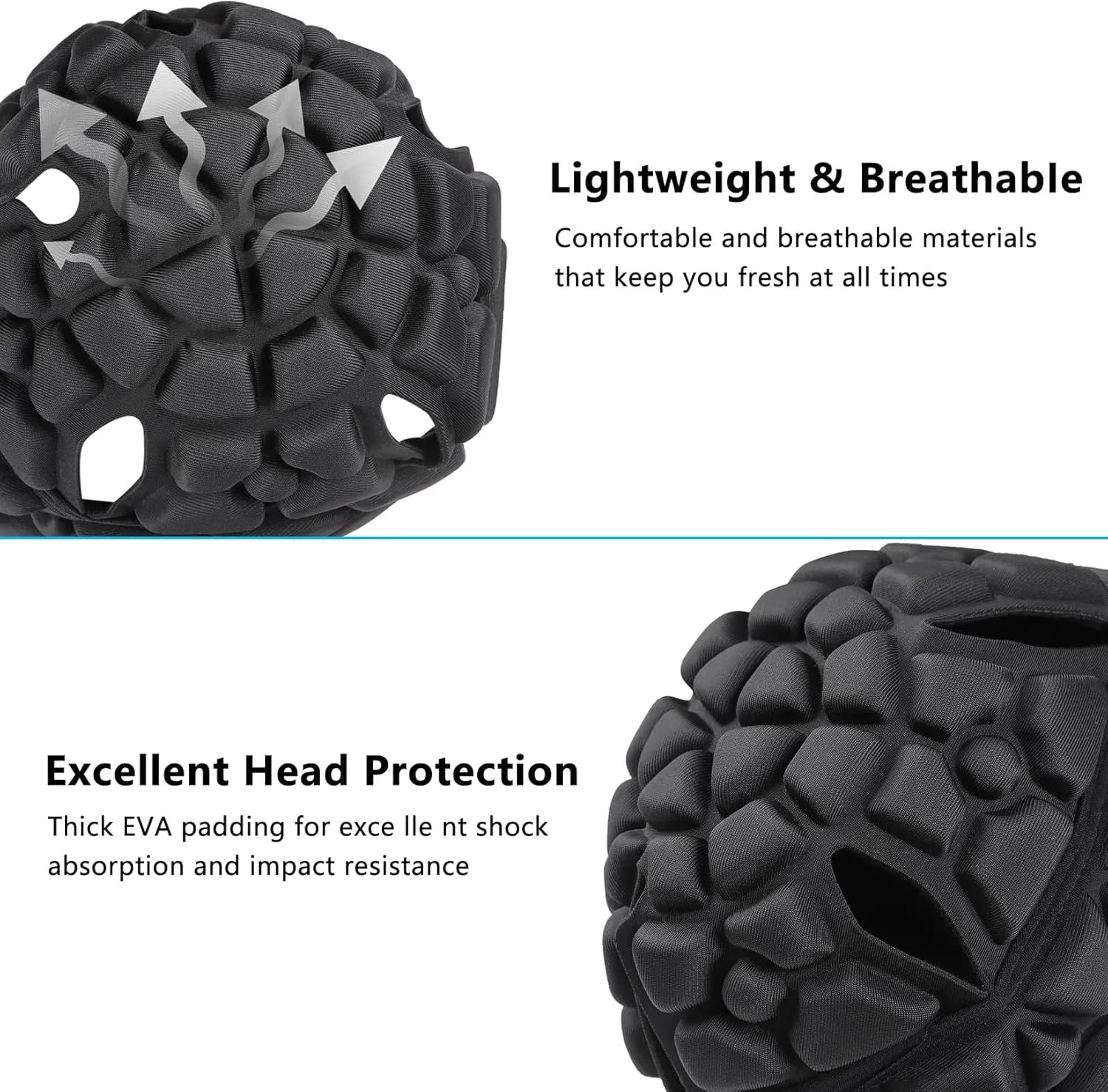 Rugby Helmet 7v7 Soft Shell Flag Football Rugby Headguards Adjustable Padded Headgear for Youth Kids Adults
