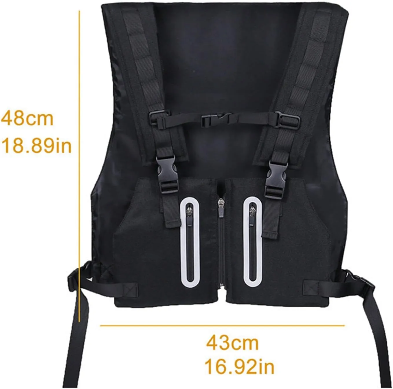 Running Hydration Vest, Reflective Running Vest Chest Pack Gear, Breathable Trail Running Water Backpack Hydration Vest Pack for Hiking Race Cycling Camping