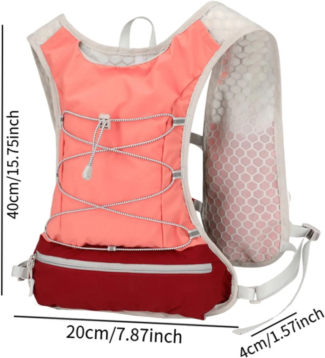 Running Vest for Women Men Outdoor Sports Bag Gear Rucksack Breathable Hydration Vest Water Pack for Climbing Marathoner Race