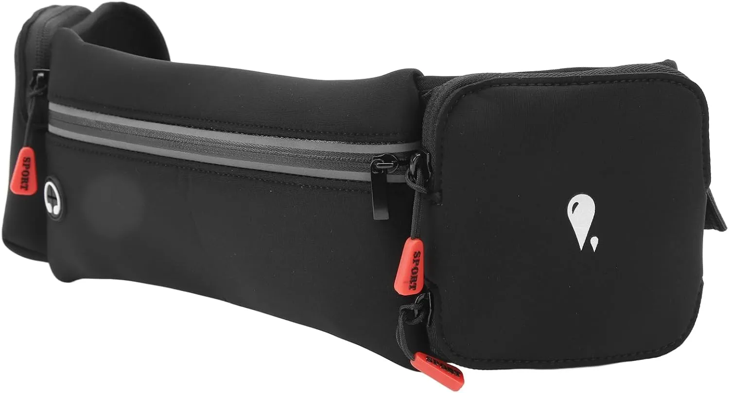 Running Waist Pack with Water Bottle Holder, Running Waist Pack Hydration Belt Water Bottle Holder Pouch Waterproof for Hiking Climbing Outdoor Sports Fitness