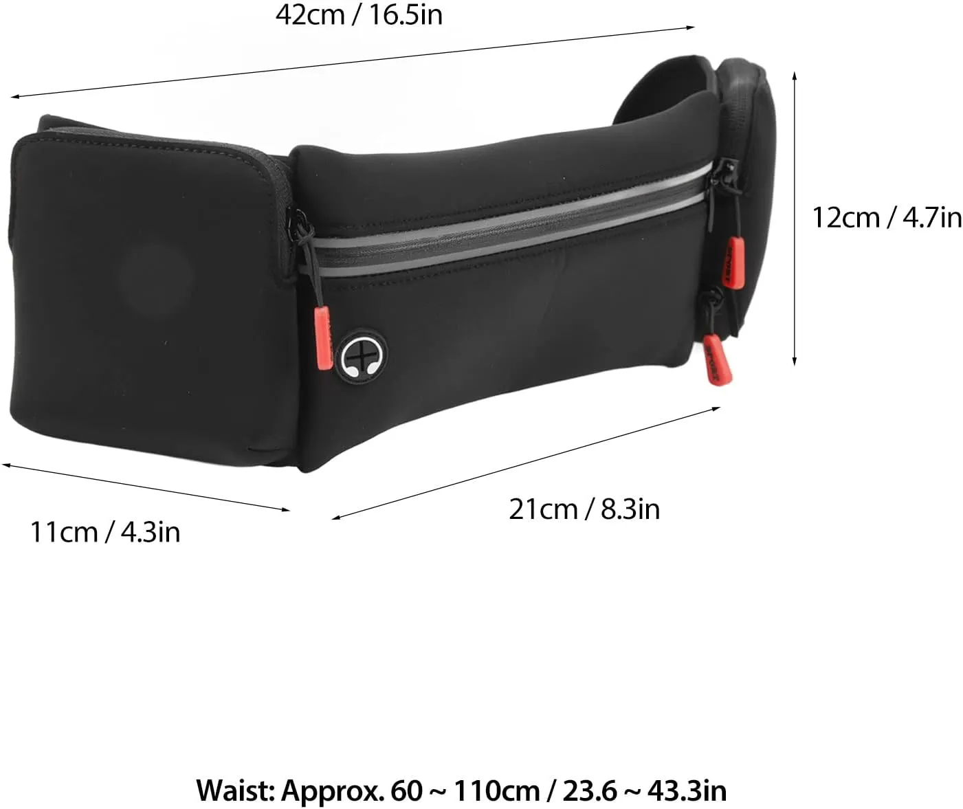 Running Waist Pack with Water Bottle Holder, Running Waist Pack Hydration Belt Water Bottle Holder Pouch Waterproof for Hiking Climbing Outdoor Sports Fitness