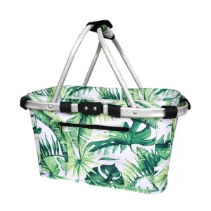 Sachi | Two Handle Carry Basket - Jungle Leaf