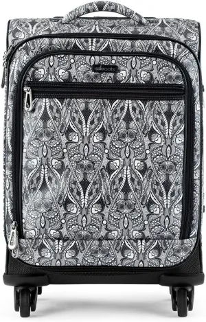 Sakroots Womens Carry-on 22" in Printed Coated Canvas On The Go Carry on 22 roller suitcase, Black & White Soulful Desert, Carry-On 22-Inch US