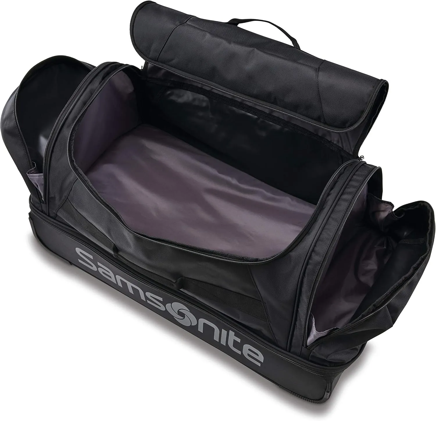 Samsonite Andante 2 Wheeled Duffel Bag – 28-Inch Durable Rolling Luggage with Inline Skate Wheels, Push-Button Handle & Spacious Compartments – Travel-Friendly and Lightweight - All Black