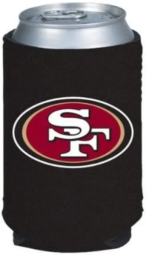 San Francisco 49ers NFL Black Collapsible Can Cooler - (2 Pack)
