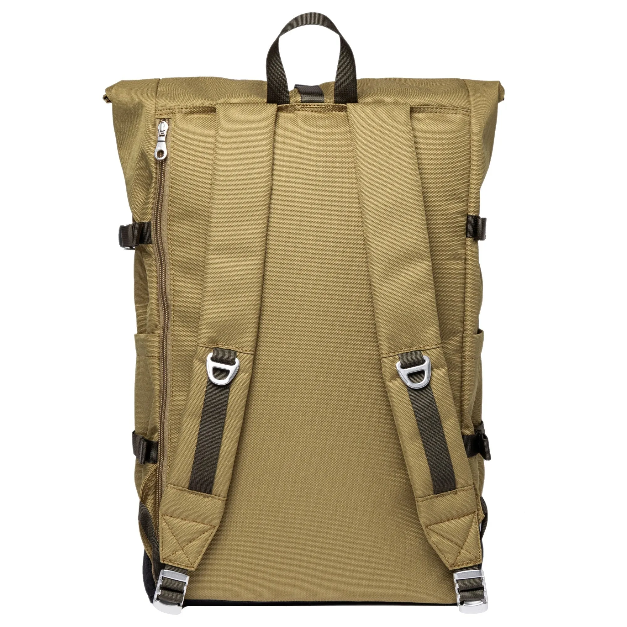 Sandqvist Icon Rolltop - Rucksack L 16" 65 cm erw. (olive drab with black leather)