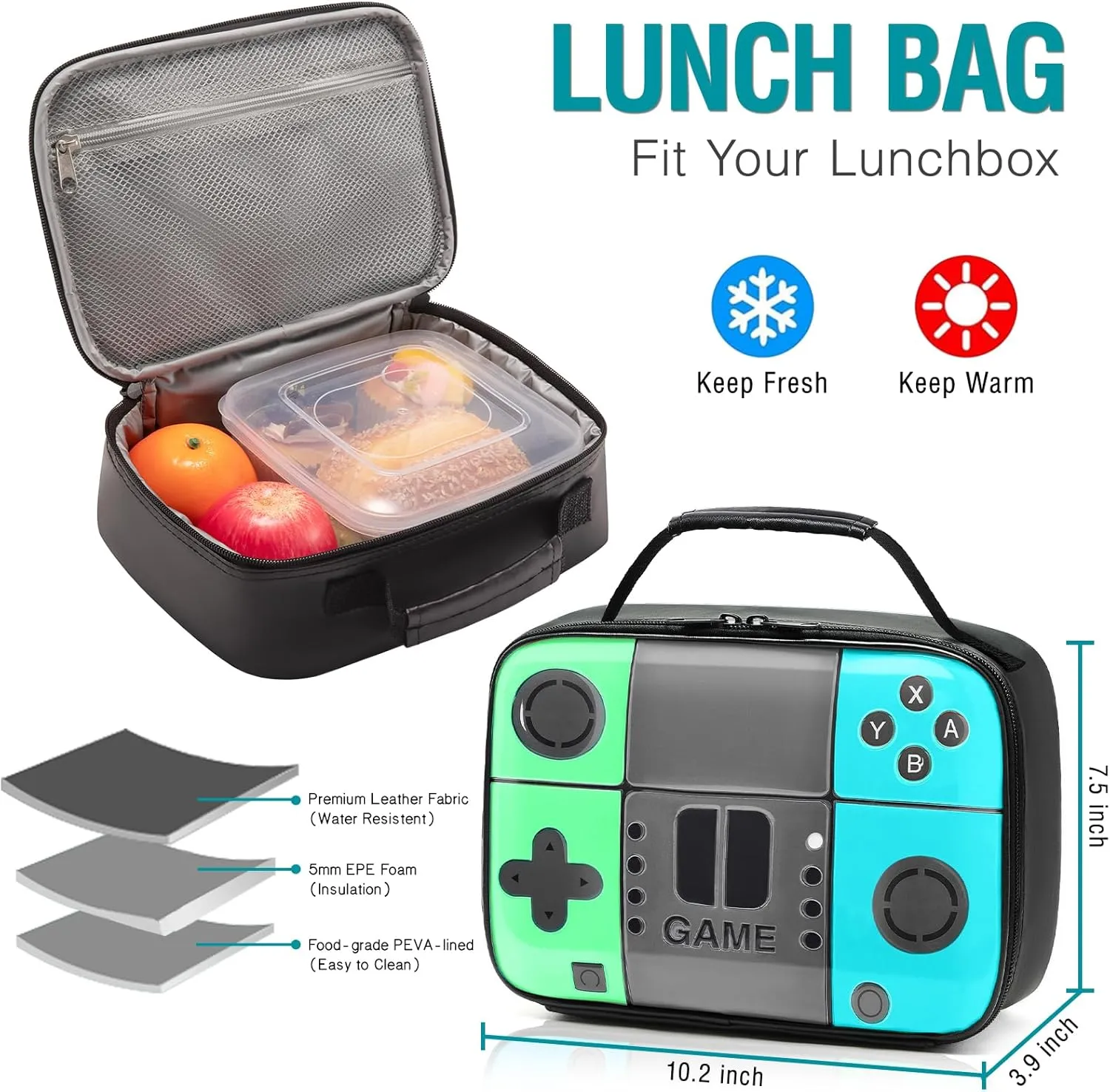 School Backpack For Kids Boys Backpack Set With Lunch Box Pencil Case,Game Schoolbag Children Teens Elementary Middle College Student Bookbag Travel Rucksack Laptop Daypacks