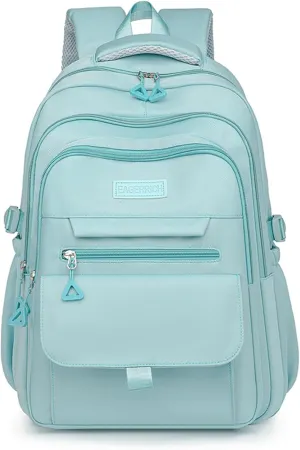 School Cute Aesthetic Backpack Girls Backpack for Students Kids Teen Girls Large Capacity Bookbags College Backpack Laptop Lightweight Bookbag Casual Travel Daypacks School Bag（Blue）