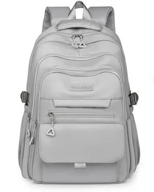 School Cute Aesthetic Backpack Girls Backpack for Students Kids Teen Girls Large Capacity Bookbags College Backpack Laptop Lightweight Bookbag Casual Travel Daypacks School Bag（Grey）